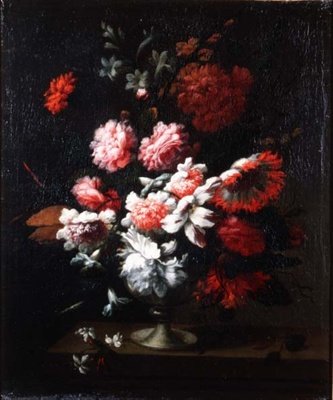 Still life of flowers in an urn by Pieter Hardime